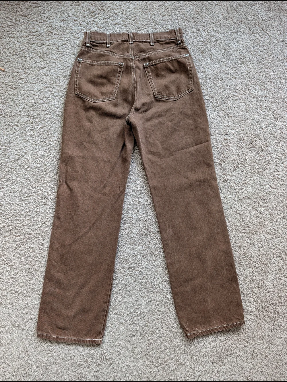 Reformation Womens Chocolate Brown Cowboy High Rise Straight Jeans Size 26